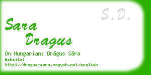 sara dragus business card